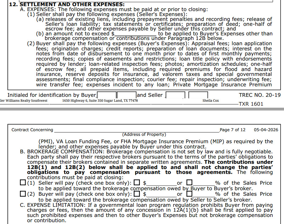 Sample Sales Contract in Texas – Katy Texas Real Estate Information Sample Sales Contract in Texas