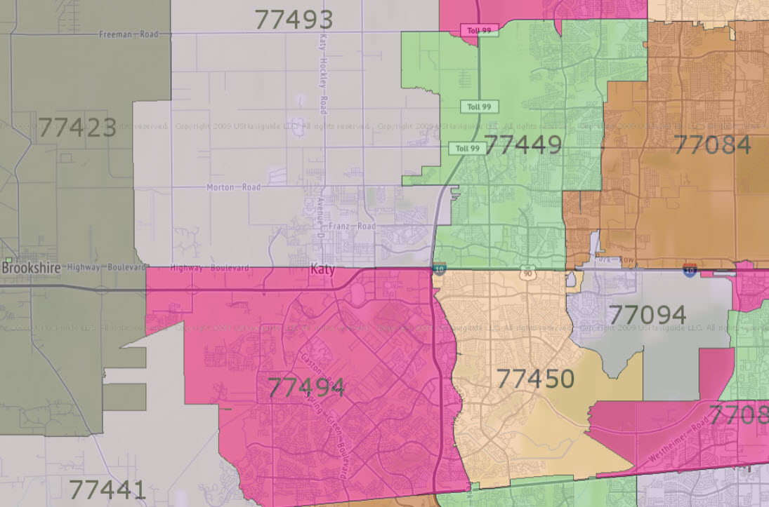 katy zip codes map 1