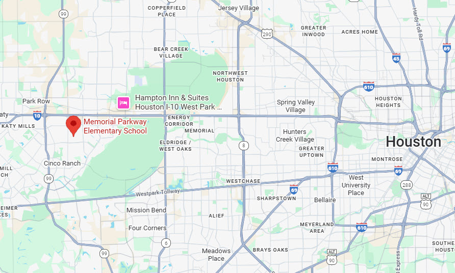 Memorial Parkway Map