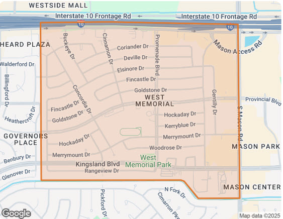 West Memorial Map 2 – Katy Texas Real Estate Information West Memorial Map 2