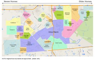 katy neighborhoods map